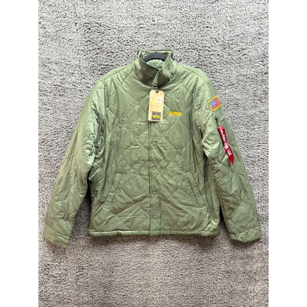 NWT Alpha Industries Quilted Storm Cruiser Jacket Olive Green Mens Size XL